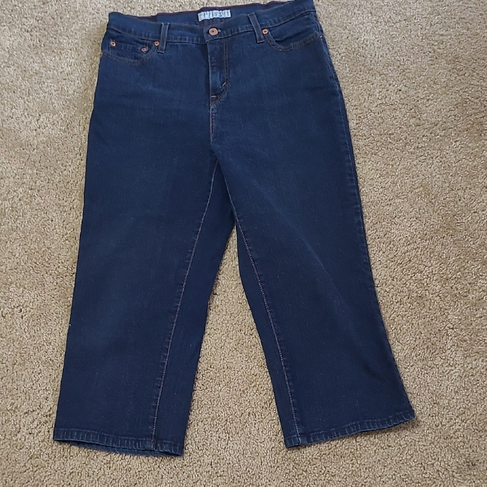 Signature by Levi Strauss Dark Blue Crop Jeans